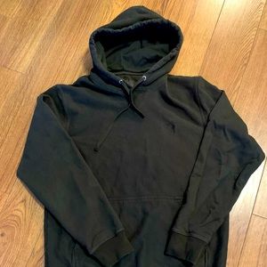 STUSSY black hoodie with kangaroo pocket - size L